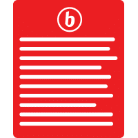 a red rectangular object with white lines